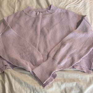 Free People Lilac Ribbed Women's Sweater